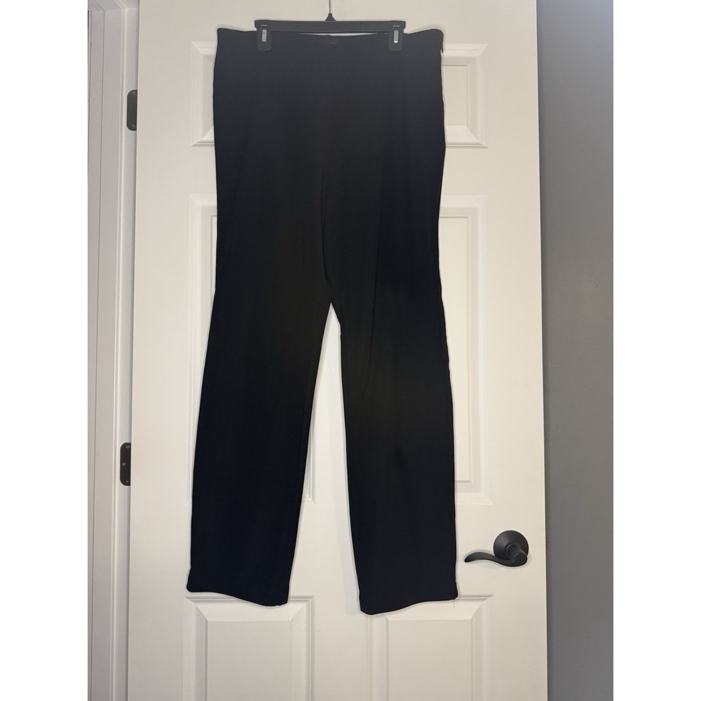 Lynn Ritchie Ribbed Black Pants Zipper Side Xl